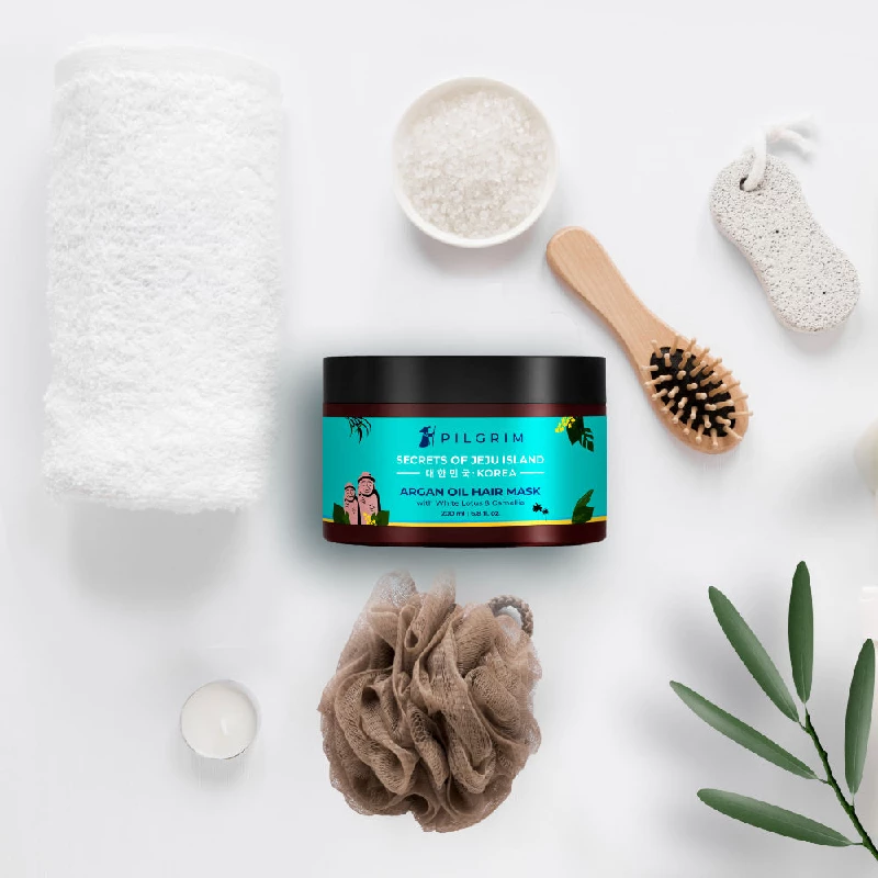 Pilgrim Argan Oil Hair Mask with White Lotus & Camellia, 200 ml-7.webp